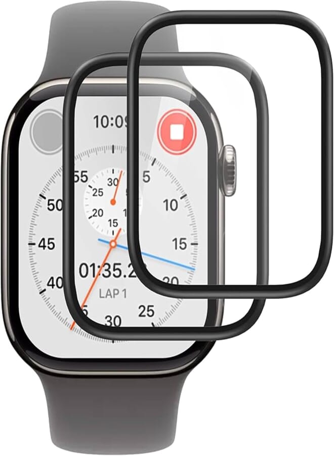 2Pack Screen Protector Compatible with Apple Watch 10 2024 Film, 3D Curved Soft Full-Coverage Easy Installation Waterproof Bubble-Free Anti-Scratch HD Clear Film for iWatch Series 10 (42mm)